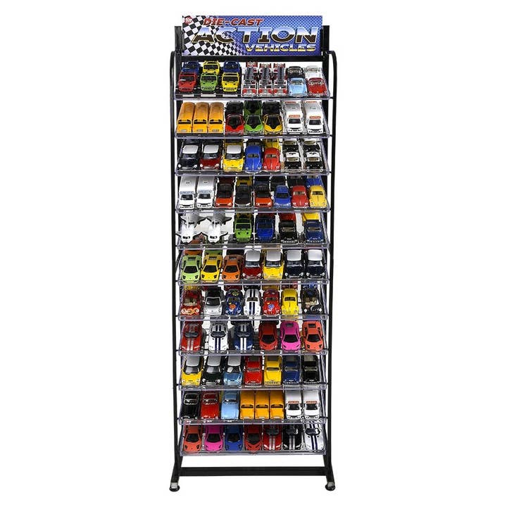 La Luna Bella - Toys - Wholesale Toy Car/Truck - Kids - METAL DISPLAY RACK AND 156 PC VEHICLE BUNDLE 1 LLB Car Toys