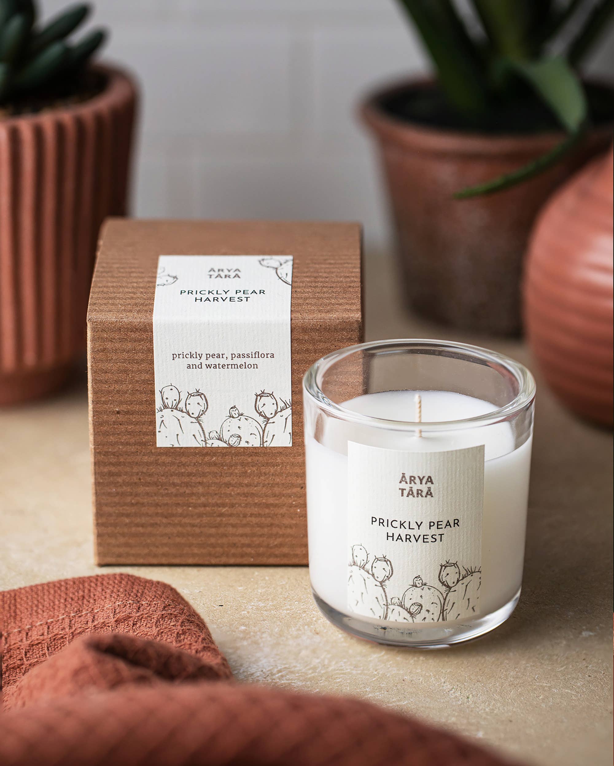 Arya Tara - Wholesale Jar/Filled Candle - Prickly Pear Harvest Petite Candle | Votive gift Arizona1
