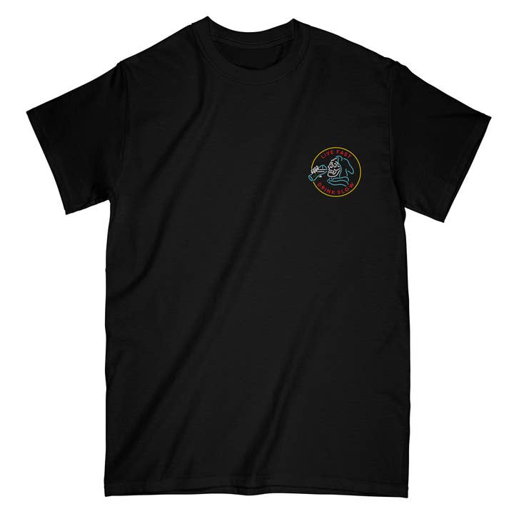 BLACK Last Call Co. CLASSICS Drink Slow T-shirt for wholesale on Faire1