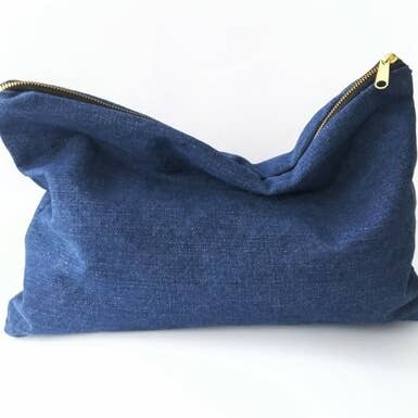 NKHenry - Wholesale Clutch Bag - Women's - Large Minimalist Denim Clutch Bag2