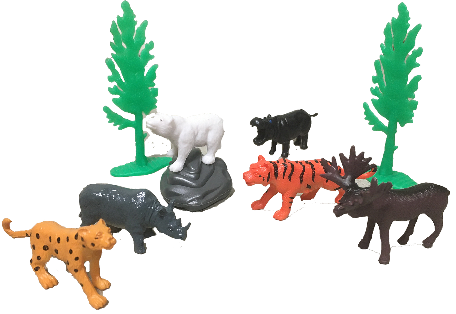 Texas Toy Distribution - Vente Figurine – enfant - Figurines d'animaux de zoo en tube transparent avec tête de lion2