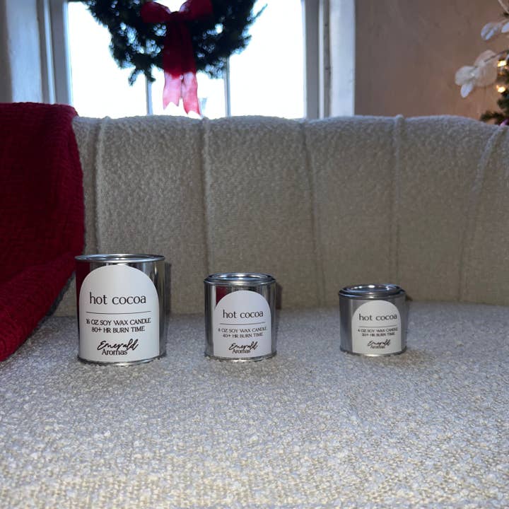 Hot Cocoa Paint Tin Soy Candle for wholesale by Emerald Boutique