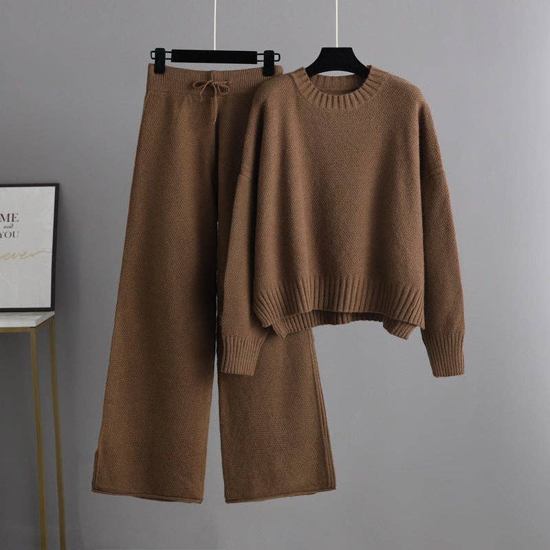 Marayn - Vente Ensemble de vêtements d'intérieur – femme - Ensemble Tricot Chic Confortable Style Sans Effort1