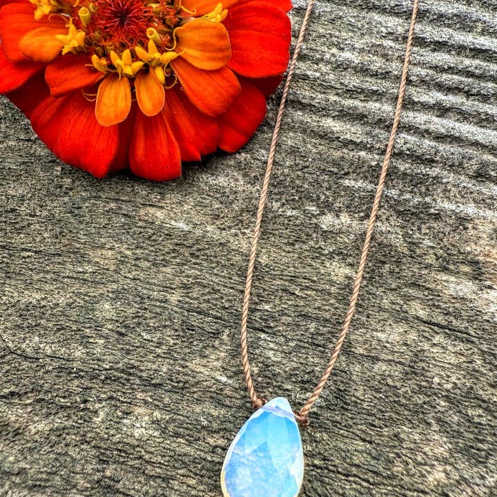 Merelani Designs - Wholesale Pendant/Charm Necklace - Opalite Teardrop Necklace3