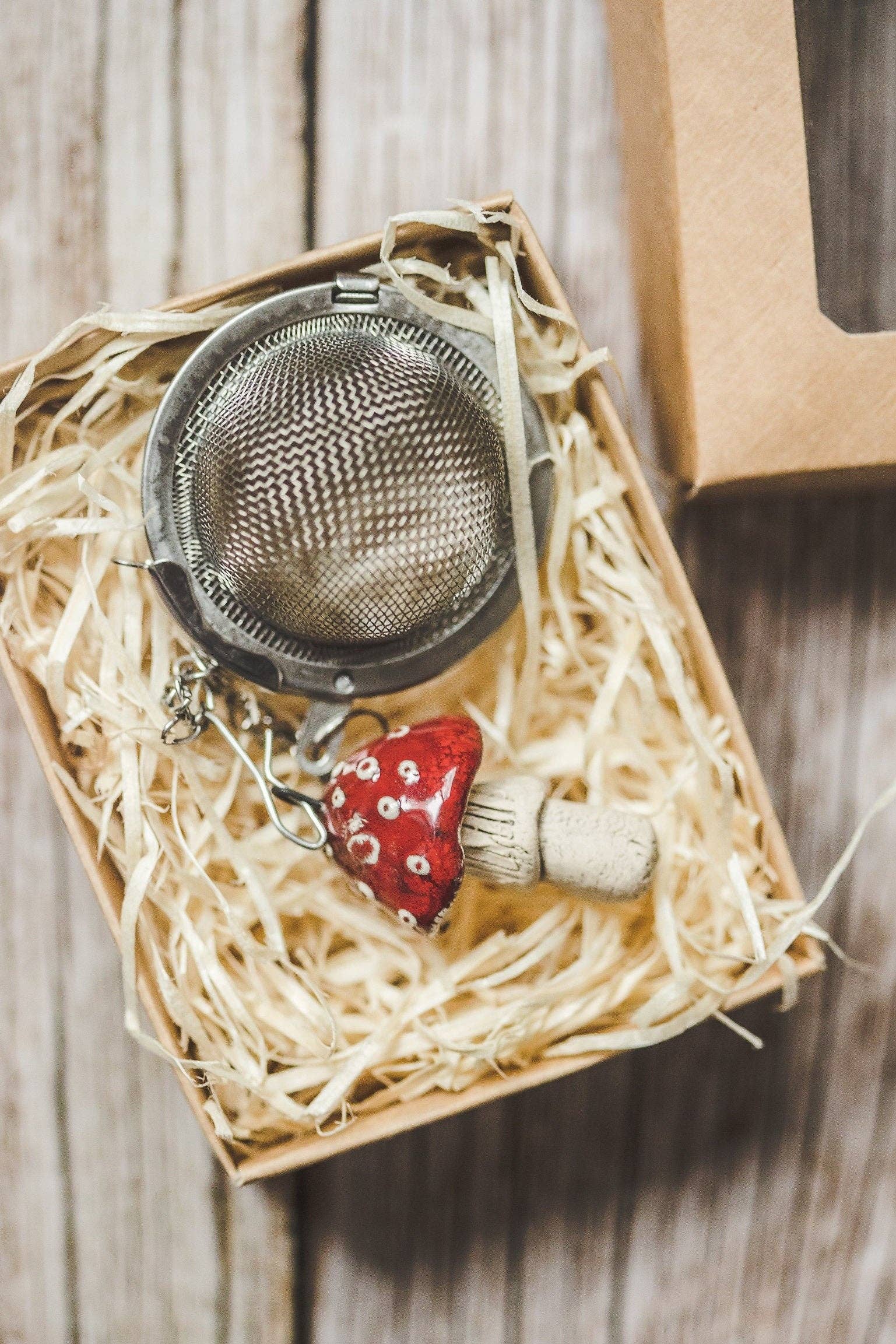 Danutė Murauskienė – wholesale Tea strainer/infuser – Tea infuser with red amanita mushroom2