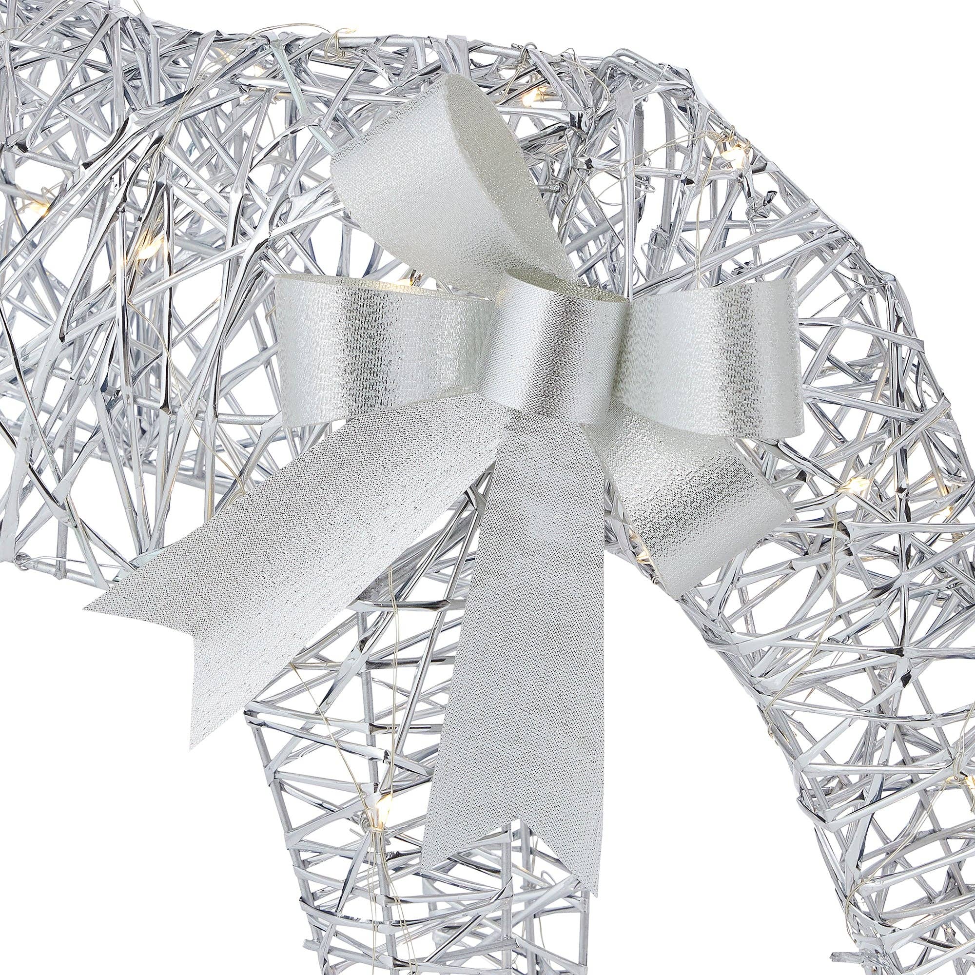 Seasonal LLC - Wholesale Christmas Decoration - Metallic Silver Reindeer with Warm White LED Lights (Plug In) Sold Separately5