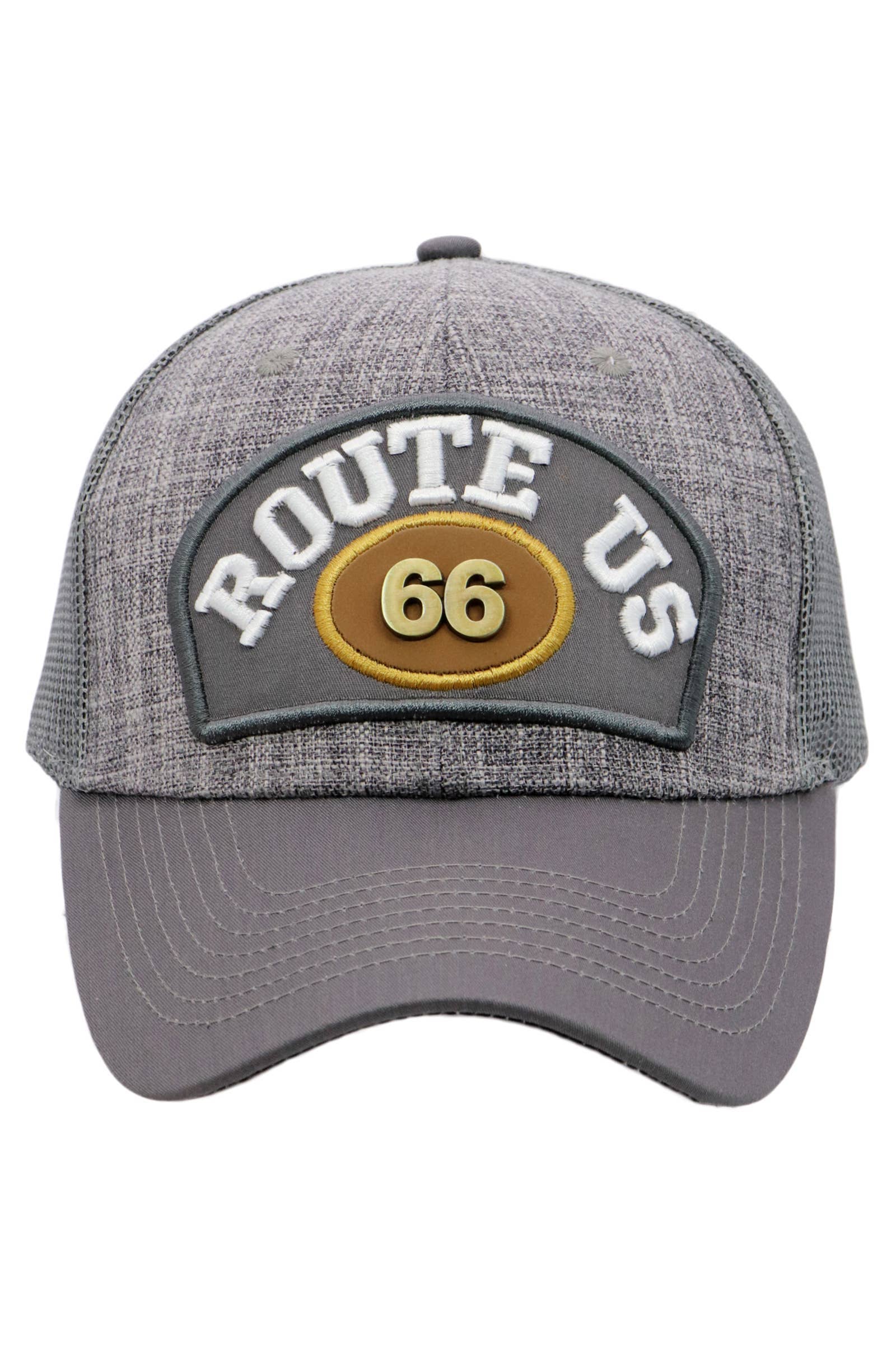 Assorted Route 66 Emblem Mesh Snap Back Trucker Hat for wholesale on Faire4
