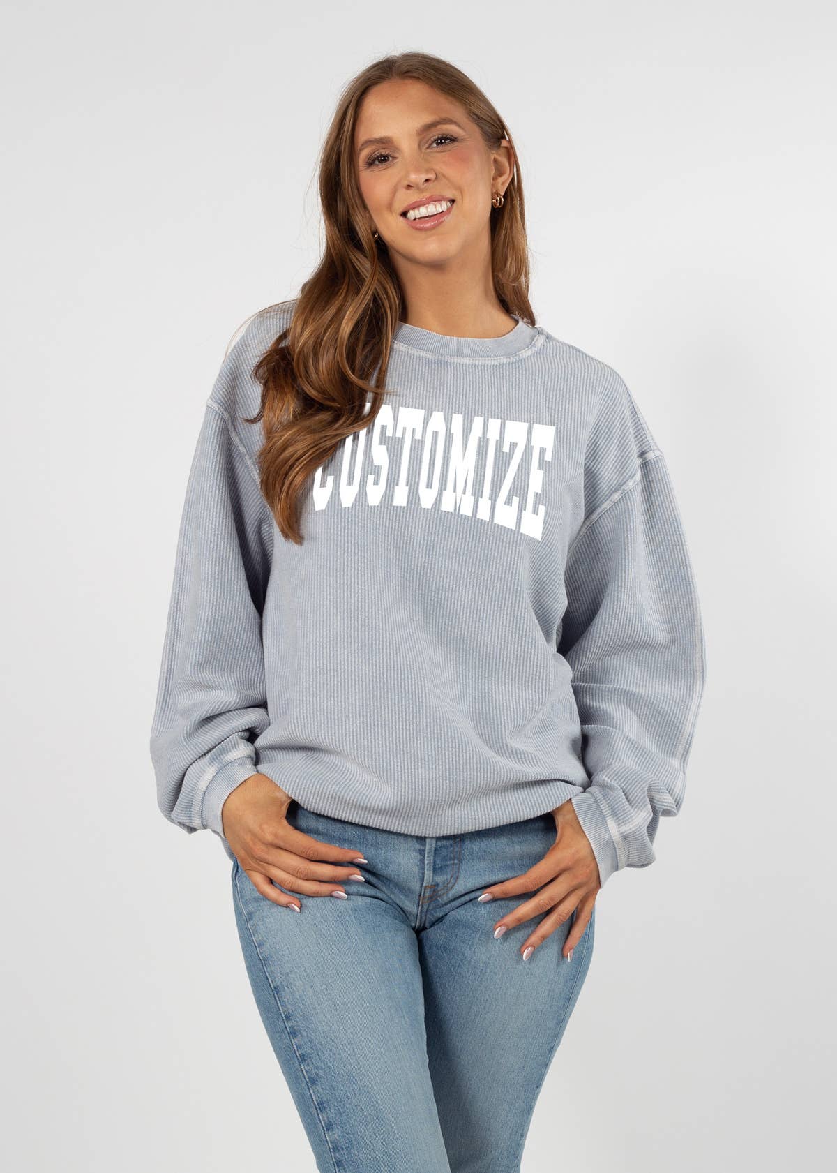 chicka-d - Wholesale Graphic Sweatshirt - Women's - The Original Custom Graphic Corded Crew, Jumbo Squeeze11