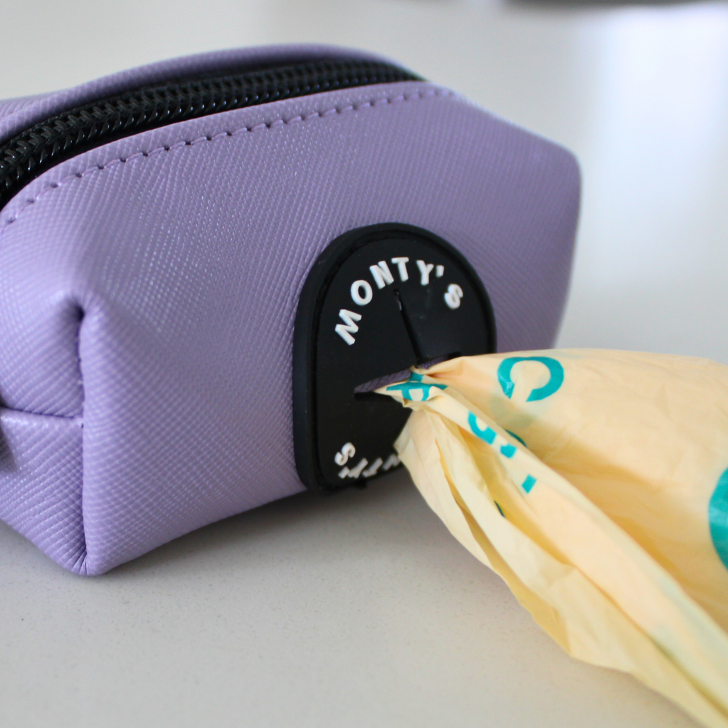 Monty's Bags - Vente Distributeur de sacs à déjections canines - Distributeur de sacs à crottes en cuir végétalien avec 15 sacs de taille standard7