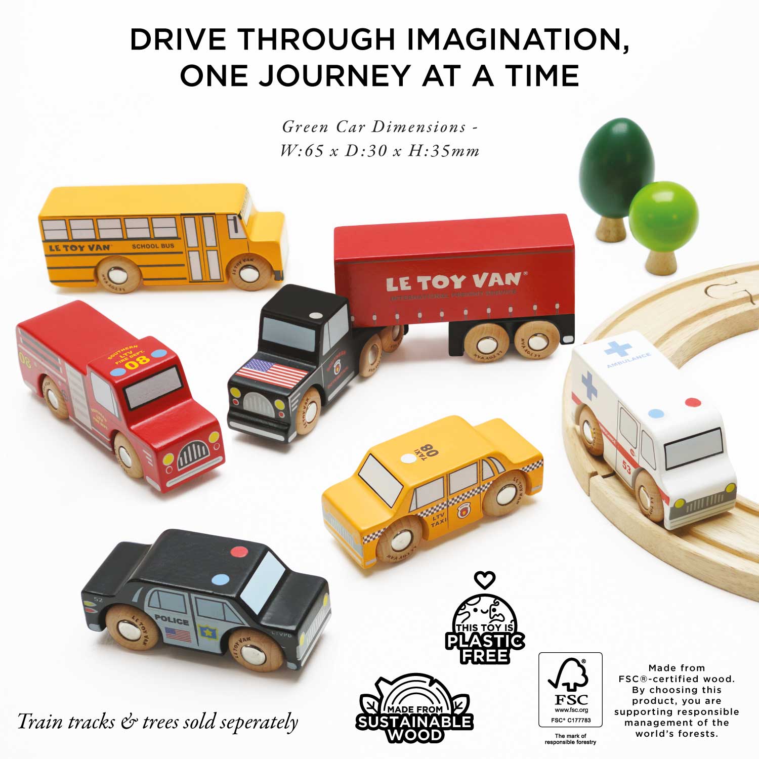 Le Toy Van, Inc. - Wholesale Toy Car/Truck - Kids - American Wooden Car Set3