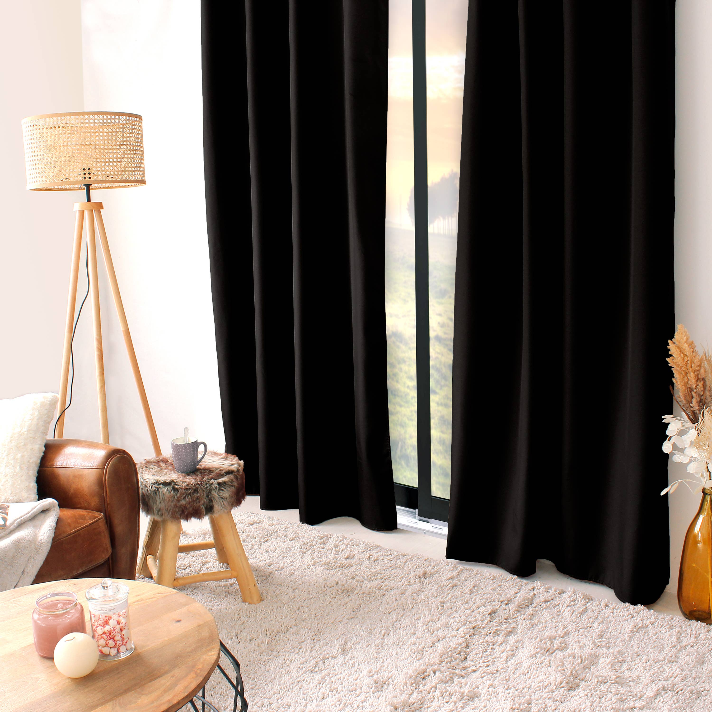 DECOSTARS - CmaDECO - Vendita all'ingrosso Tende - Tenda termica oscurante con occhielli, 135x240 cm, Glacier1