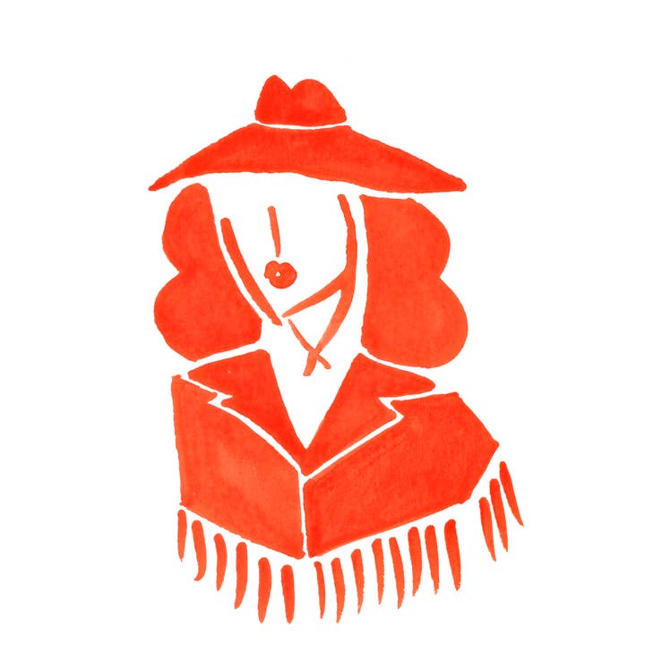 Mel K. Olrich Art - Wholesale Art Print - Modern red cowgirl illustration, western wall art5