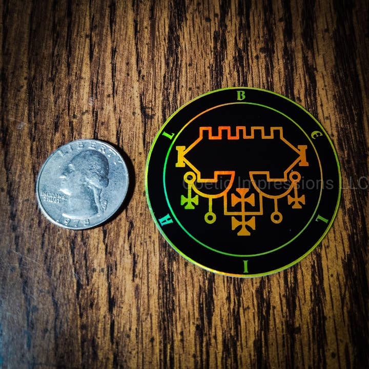 Goetic Impressions - Wholesale Sticker - Belial Sigil Holographic Sticker4