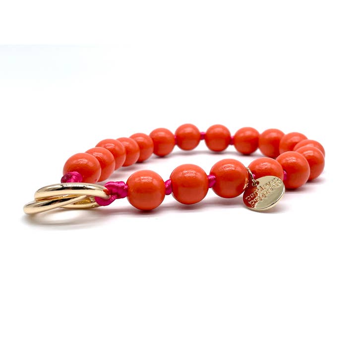 Catenina per cellulare corta in legno 3in1 Ciondolo per borsa e portachiavi per la vendita all'ingrosso da parte di Parsley & Pepper