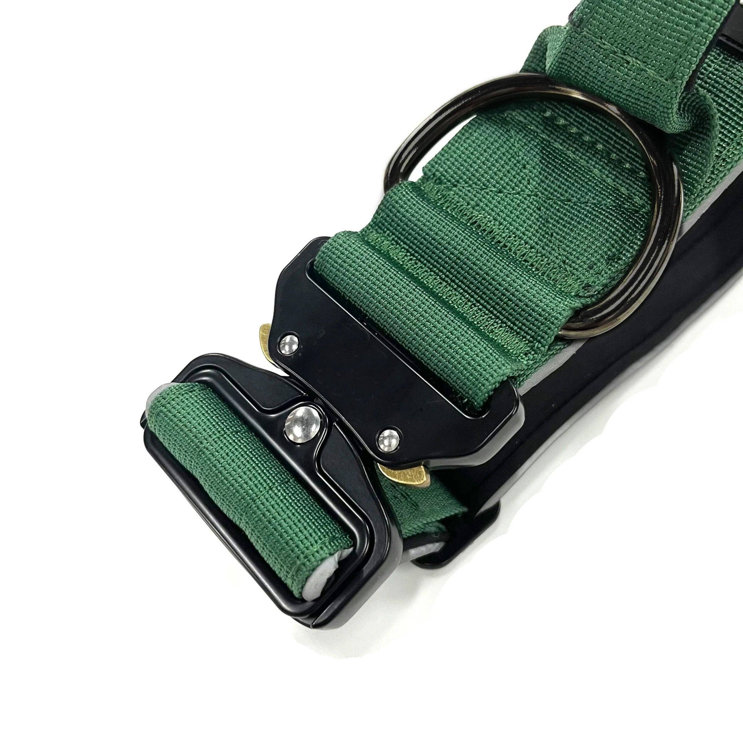 PETROAM - Vente Collier – chien - Collier tactique pour chien avec poche AirTag - Vert chasseur3