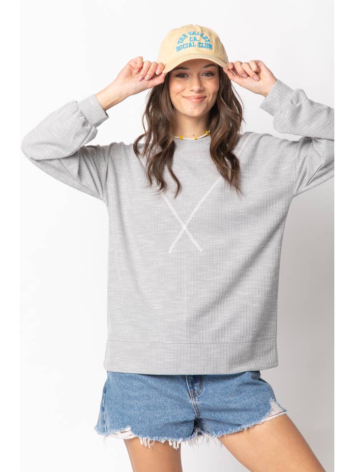 VERY J - Vente Haut en maille – femme - NT10897 Top en tricot côtelé au point en V17