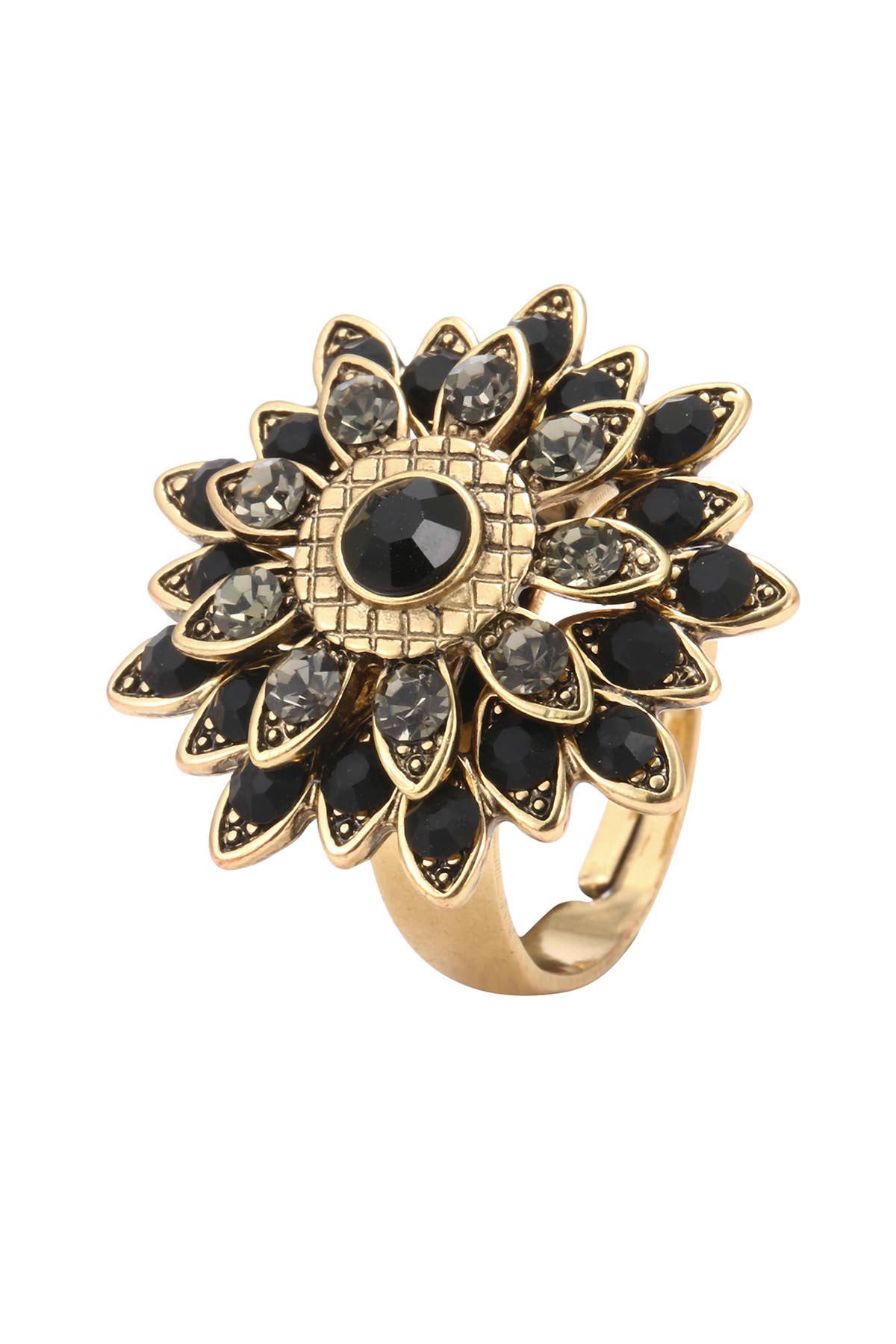 Blossom bijoux - Wholesale Multi-Stone Ring - 19AHBG014 Adjustable Rhinestone Rings0