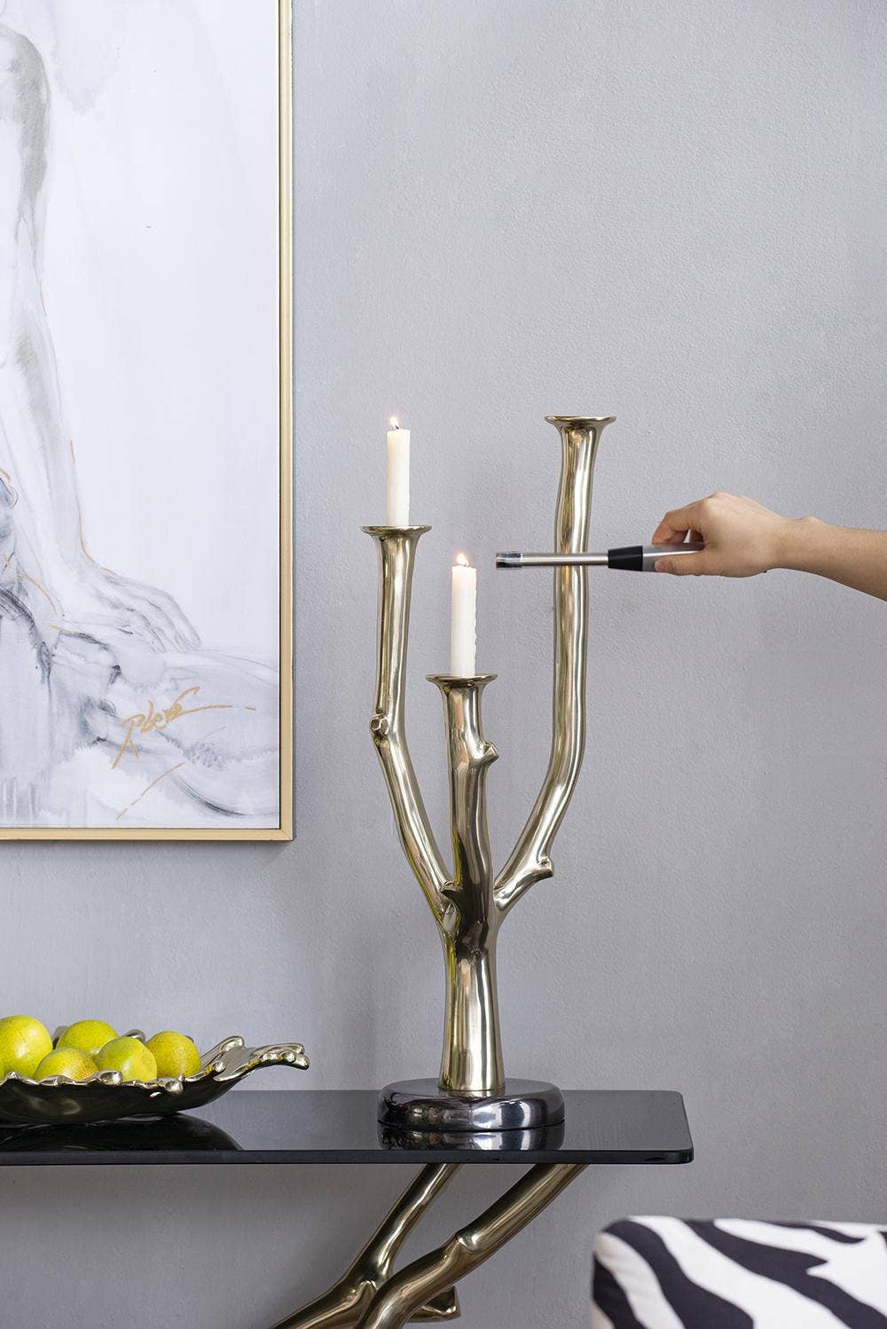 A&B Home Group Inc. - Wholesale Candle Holder - 8.5x6x24.5" Multi Taper Candle Holder - Gold2