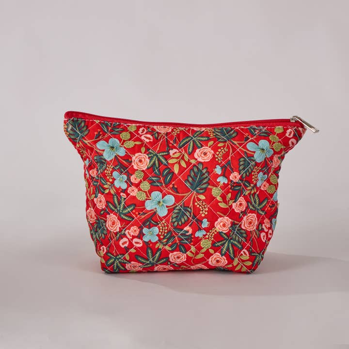 Sparkle Being - Wholesale Makeup/Cosmetic Bag - Nature's Bloom Floral Quilted Makeup Cosmetic Toiletry Bag6