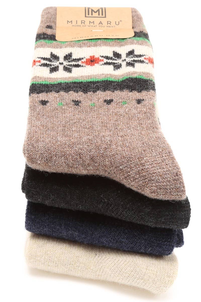 Women's Snowflake Wool Blend Crew Socks for wholesale on Faire5