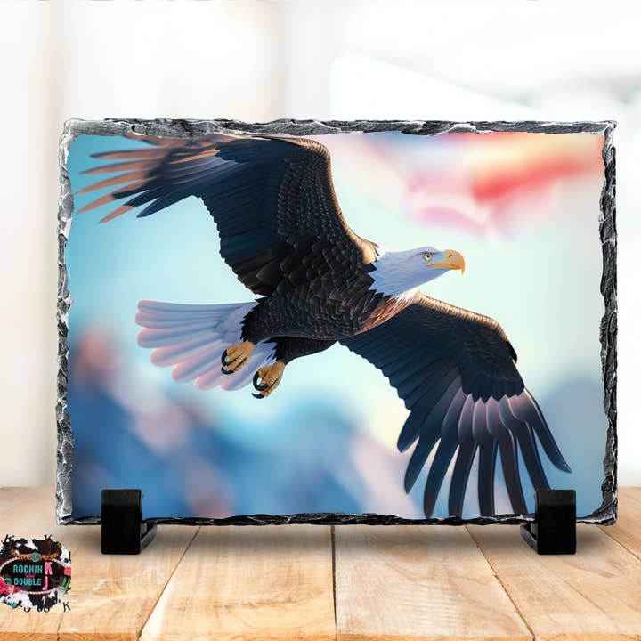 Flying Eagle Rock Photo Slate for wholesale by Rockin K and Double J