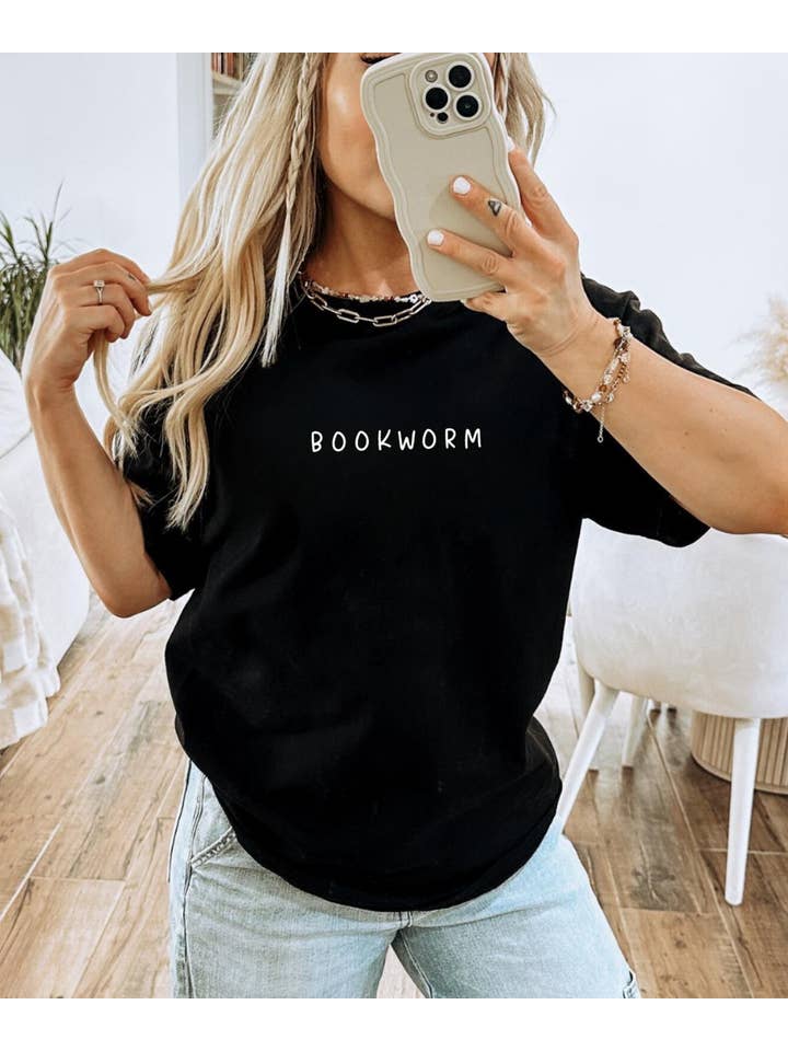 Desert Raine - Wholesale T-Shirt (Graphic) - Women's - Bookworm T-shirt - Reading Book Lover Graphic Tee