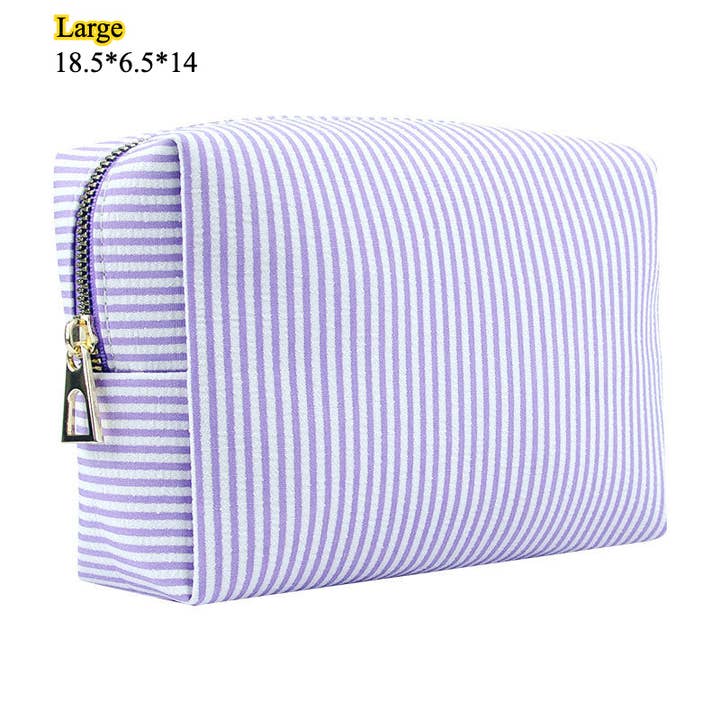 VividLux - Wholesale Makeup/Cosmetic Bag - Striped cosmetic bag10