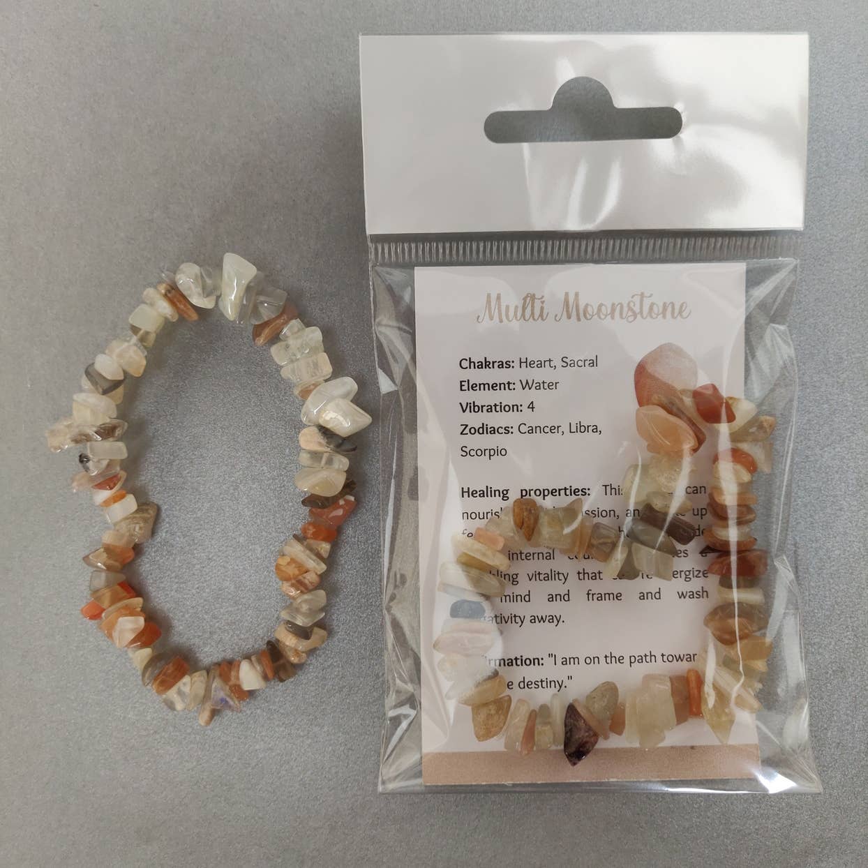 Rare Gear - Wholesale Beaded bracelet - Chip Gemstone / Crystal Stretch Bracelet with FREE Info Card13