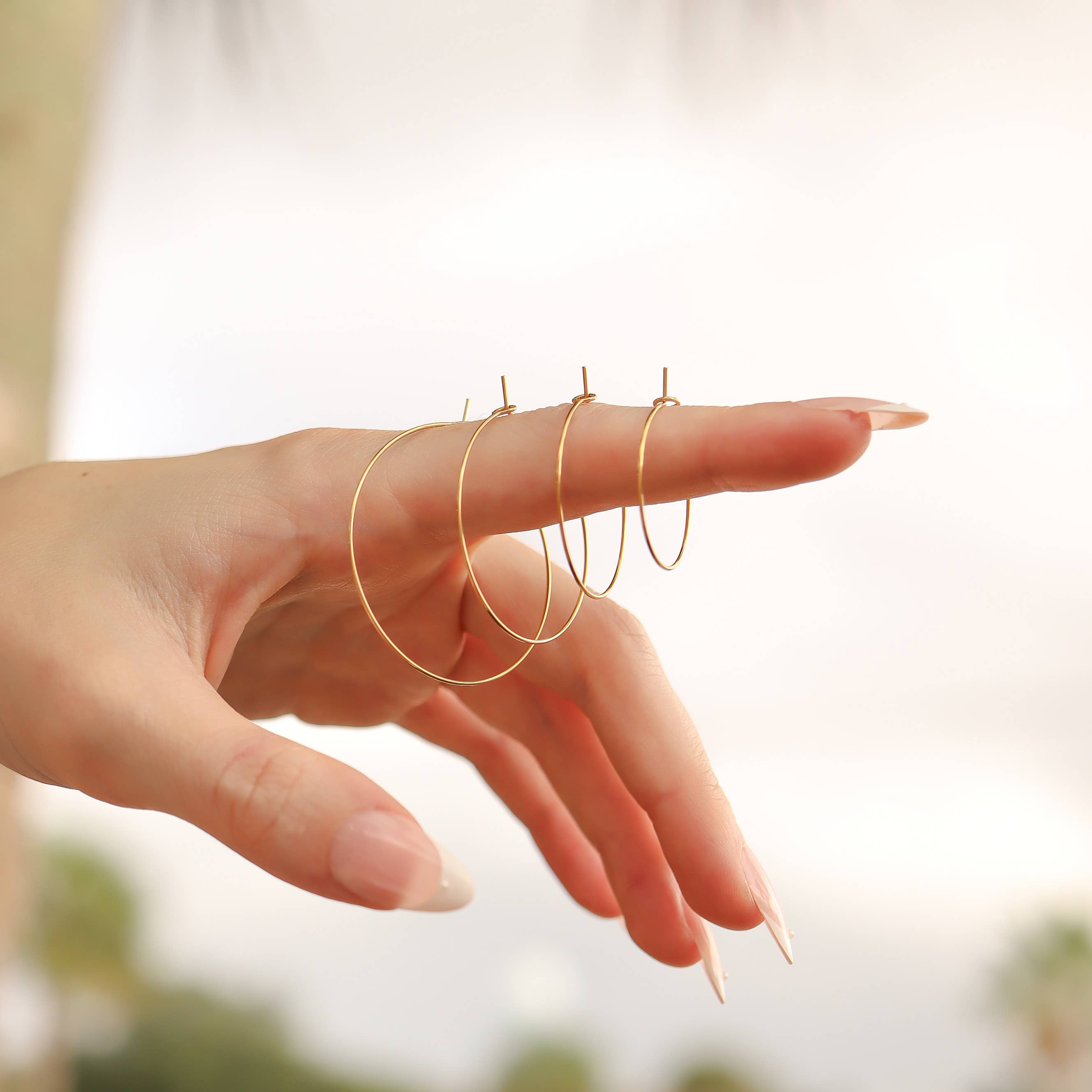 WJW - Wholesale Hoop Earrings - 18K Gold PVD Stainless Steel Wire Hoop Earrings3