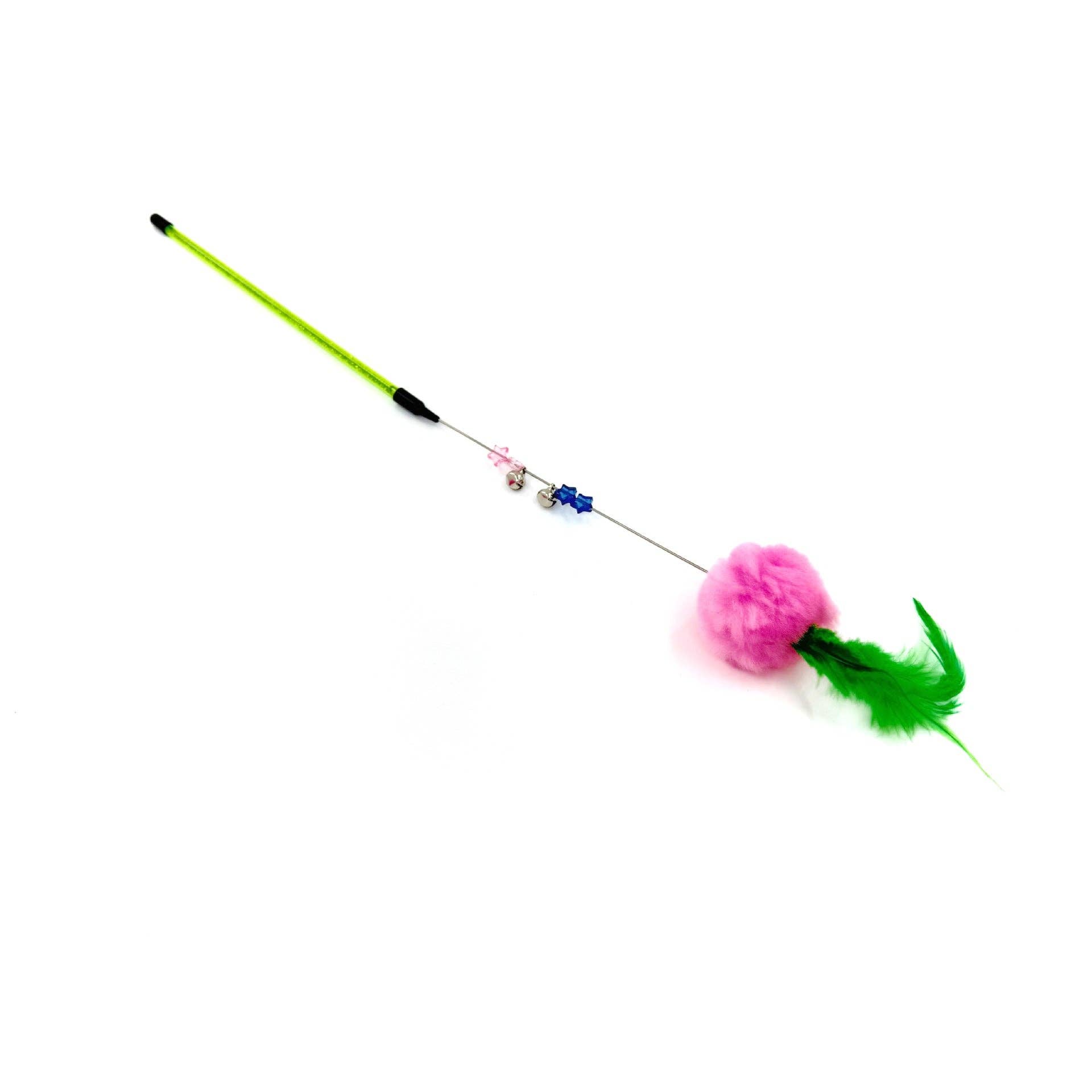 Cheerhunting – wholesale Pet toy – Cat – Moo - Pom-Pom Feather Cat Teaser Stick2