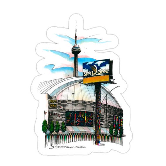 Skydome von Toronto Aufkleber für den Großhandel von Totally Toronto Art/Sassy City Studio
