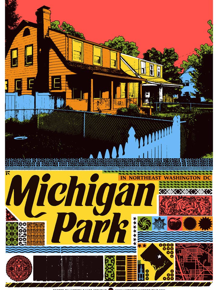 Zeefdruk van Michigan Park DC voor wholesale door Victory Dance Creative