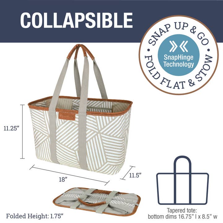 CleverMade - Wholesale Tote Bag - Women's - Collapsible LUXE Tote5