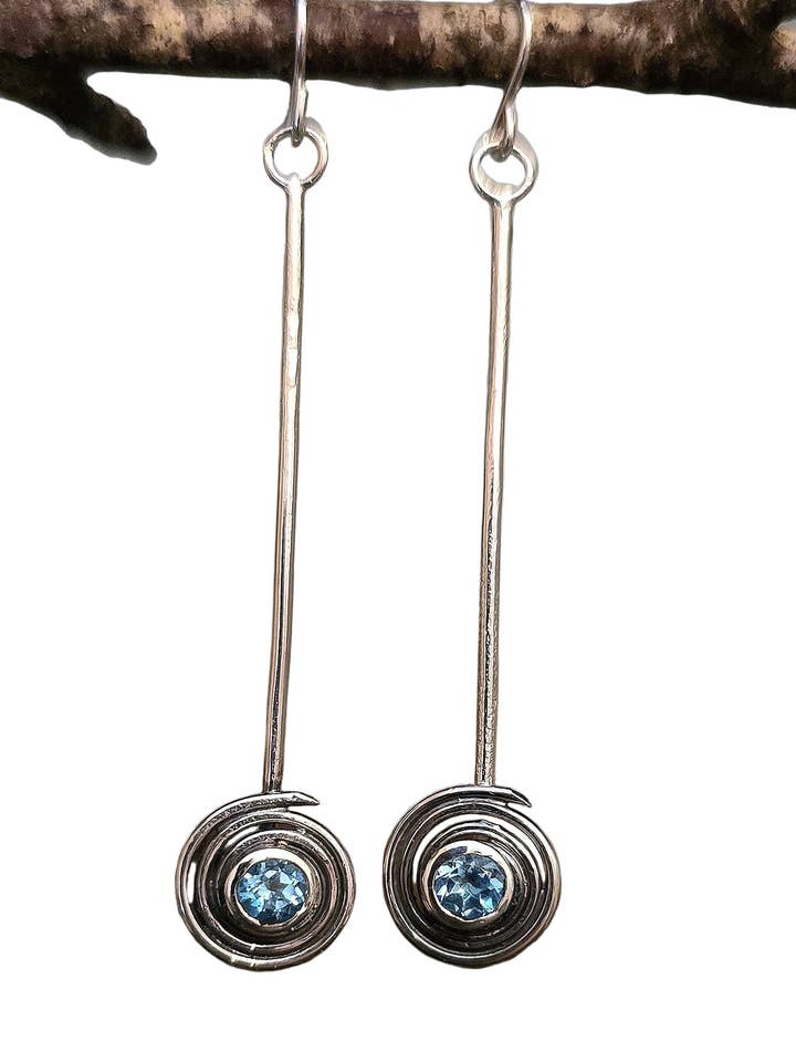 SunSeeker Earrings with Gem for wholesale by Caroline Stokesberry-Lee Jewellery Design