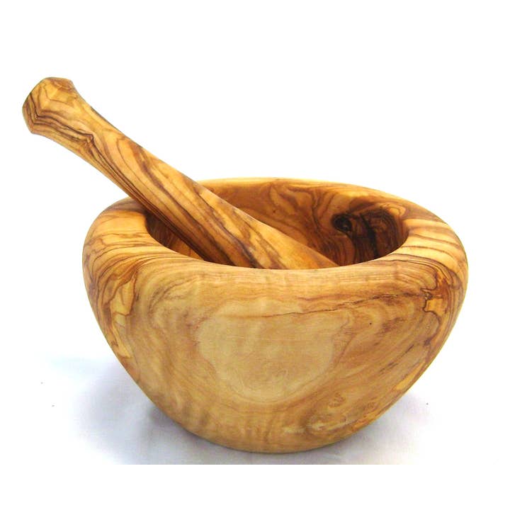 ARTIA LTD - Wholesale Mortar & Pestle - Olive Wood Mortar and Pestle or Crusher
Large 7" (18cm)1