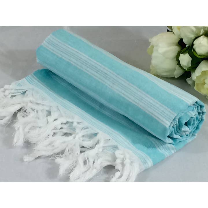 Serviette peshtemal turque Style Palace Turquoise Pestemals pour la vente par FabricDome