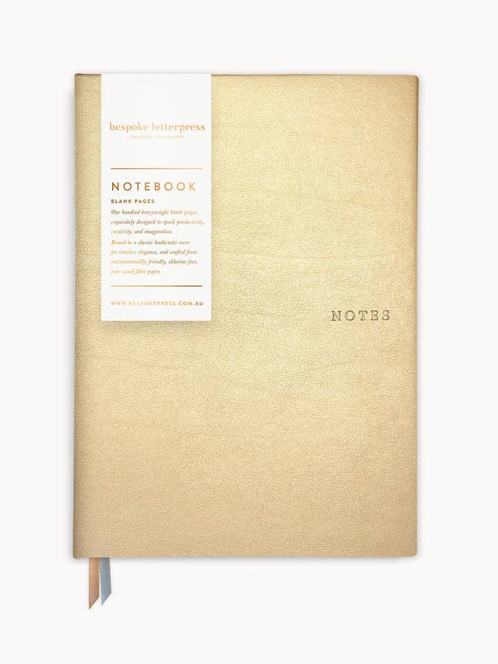 Classic Notebook - Pearl (Blank) for wholesale by Bespoke Letterpress