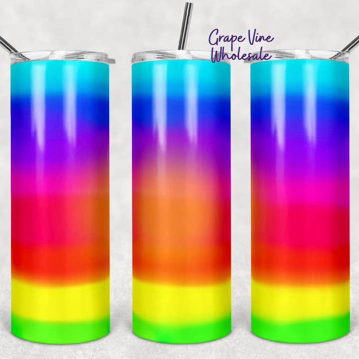 Neon Ombre 20oz Tumbler for wholesale by GrapeVineWholesale
