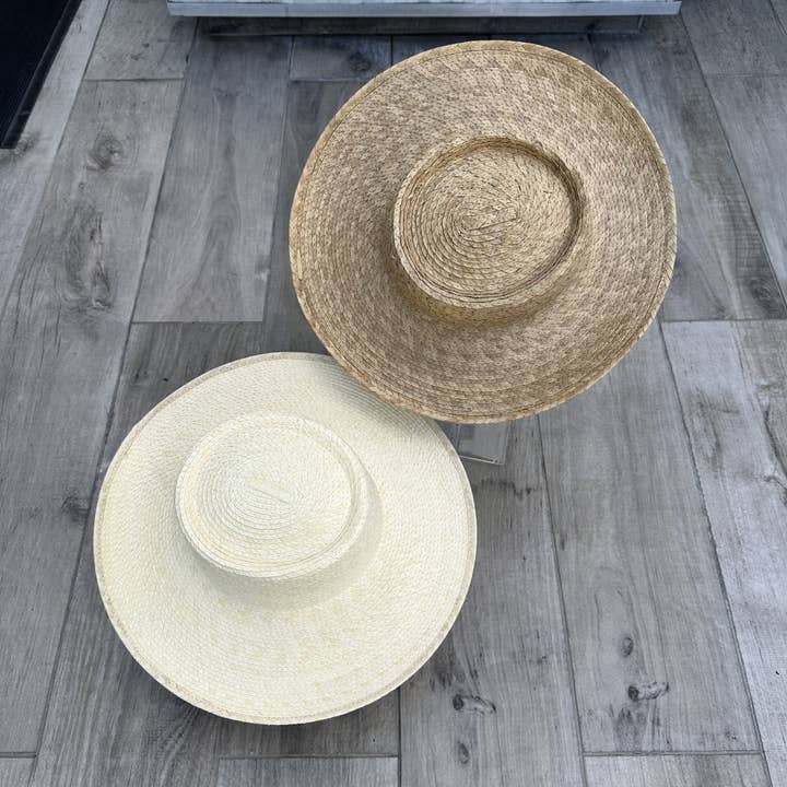 Queens INC - Wholesale Straw Hat - Women's - Palm Leaf Gambler Hat