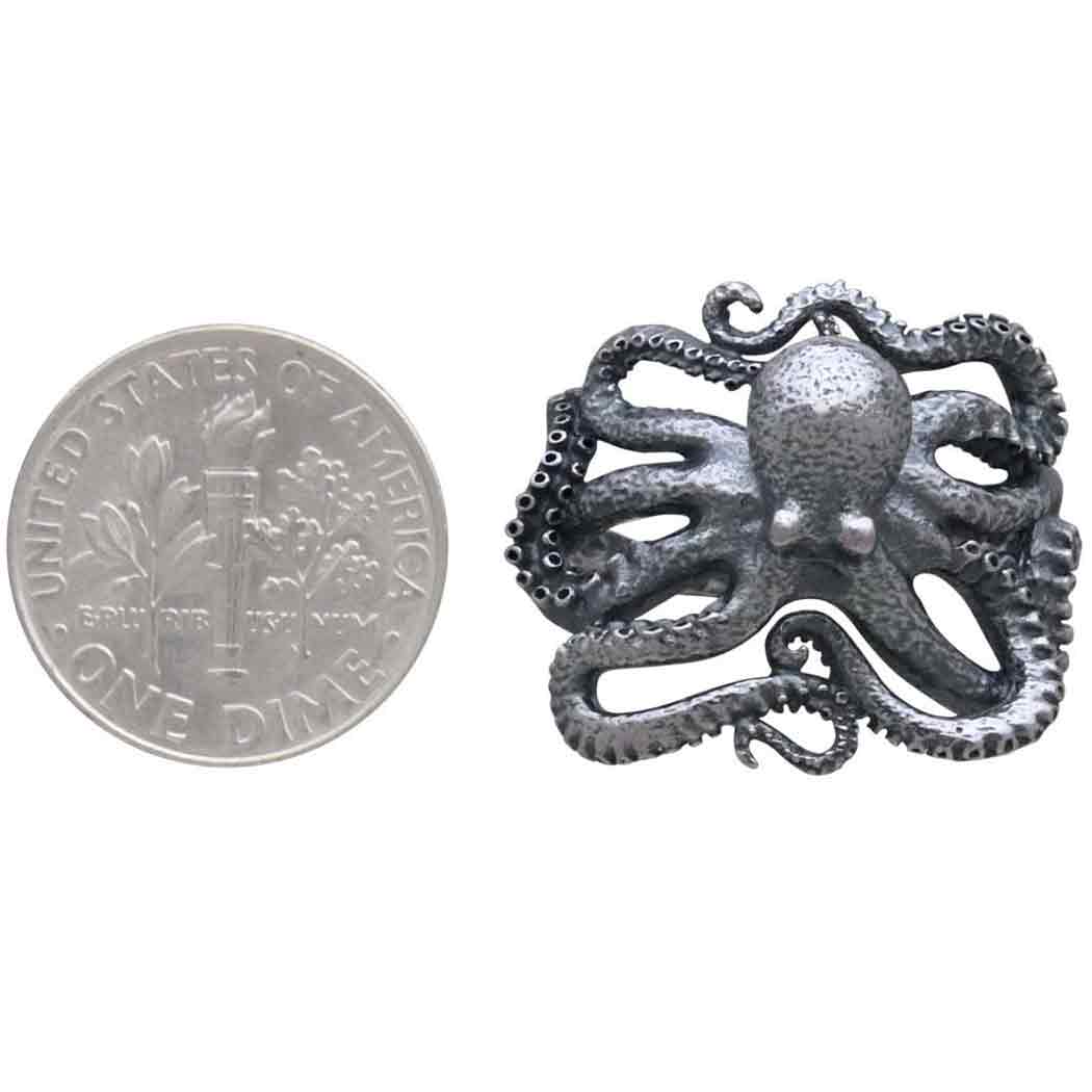 Nina Designs - Wholesale Cocktail/Statement Ring - Sterling Silver Octopus Ring2
