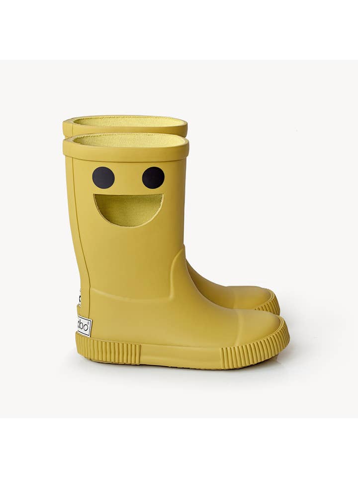 BOXBO - Wholesale Rain Boots – Child - WISTITI Kids Rain Boots - Eco Rubber - Mustard