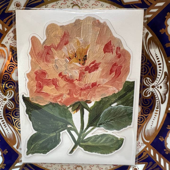 Carpe Diem Papers - Wholesale Everyday Greeting Card - Pink Peony Fancy Die Cut Card