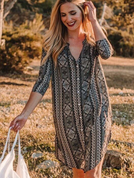 Cruise Blouse Dress Shirt Dress, Beach Pool Shirt Dress for wholesale by Miss Kitsch