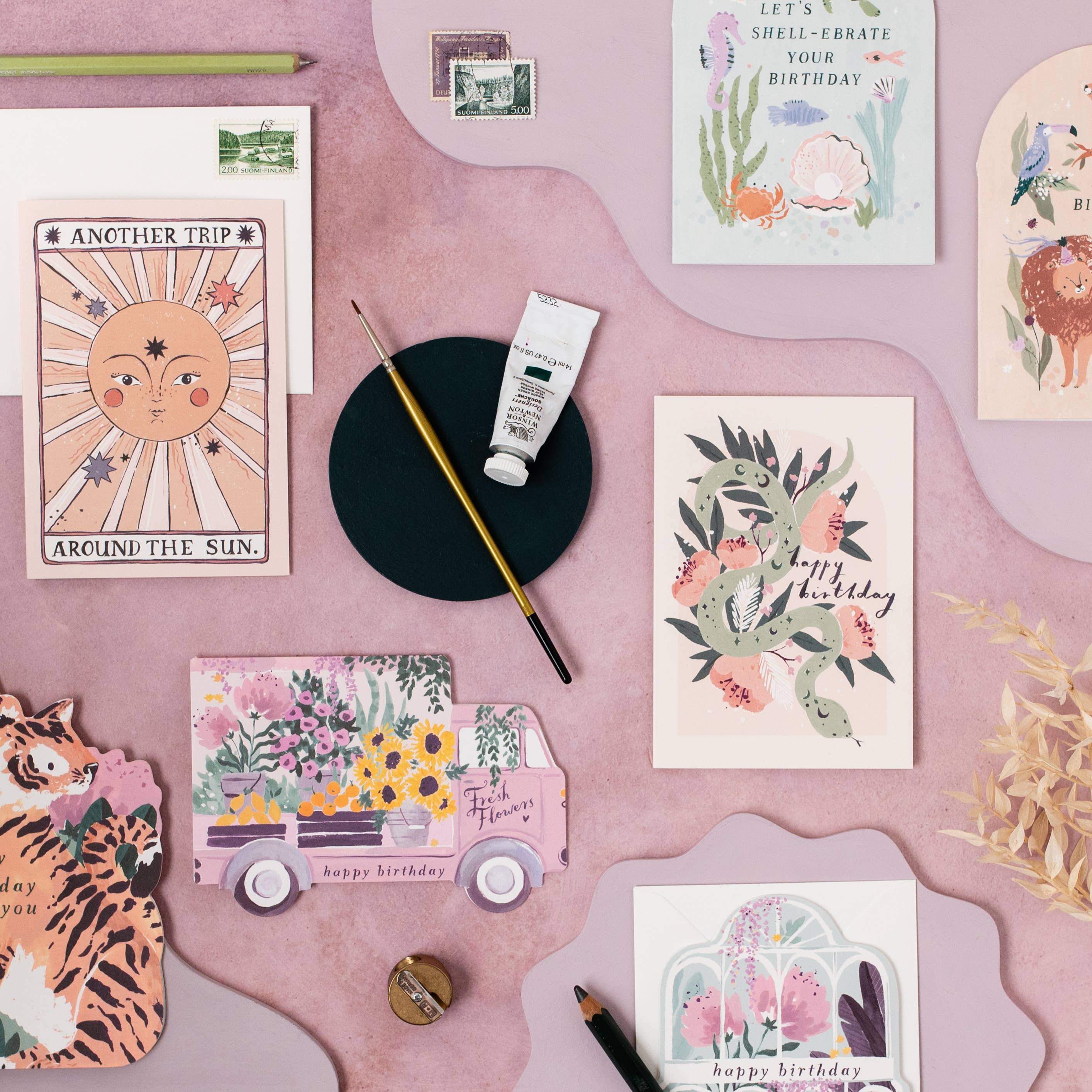 Sister Paper Co. - Wholesale Birthday Card - Flower Truck Birthday Card | Female Birthday Card | Floral5