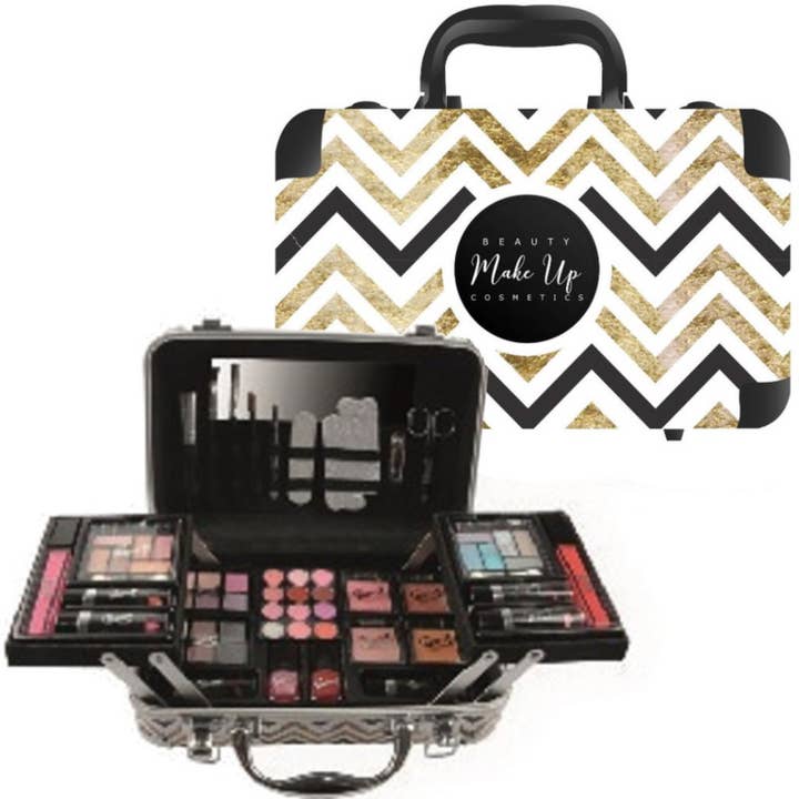 Vanity case Beauty MakeUp Cosmetics XXXL color oro per la vendita all'ingrosso da parte di UBM