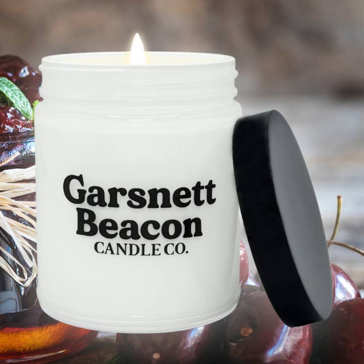 Cherry Marmalade Scented Candle for wholesale by Garsnett Beacon Candle Co.
