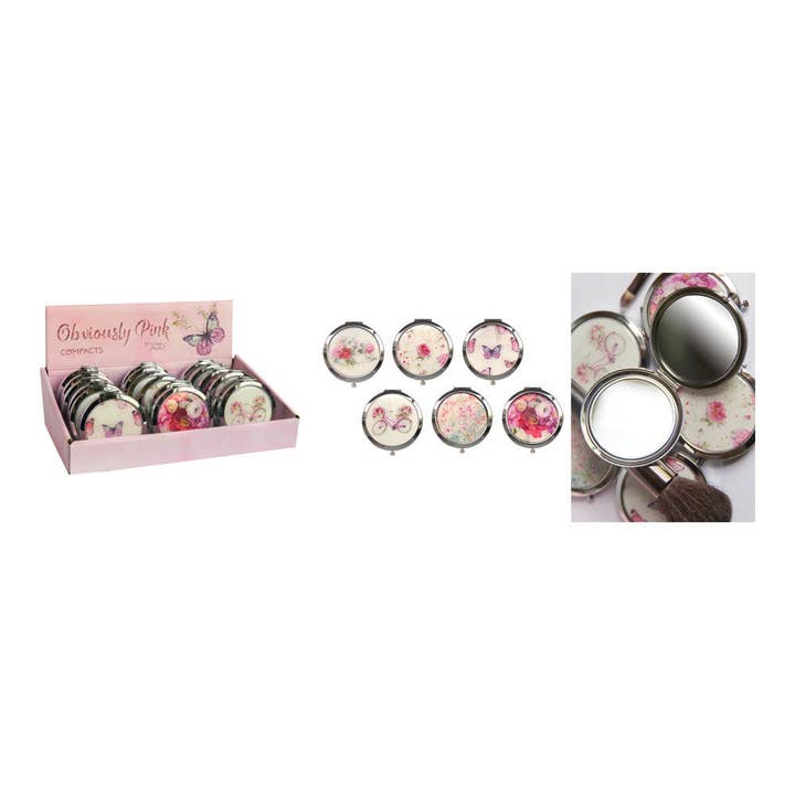 Manual Woodworkers and Weavers, Inc. - Wholesale Compact Mirror - Obviously Pink Compacts S/18