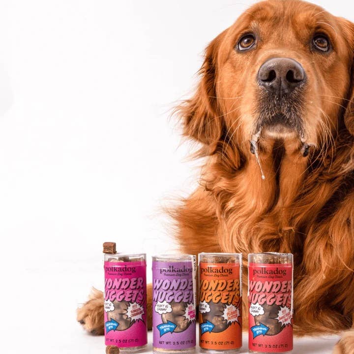 Pet Palette Distribution - Wholesale Pet Treats - Dog - Polkadog Wonder Nuggets Peanut Butter Dog Treats 2.5oz5