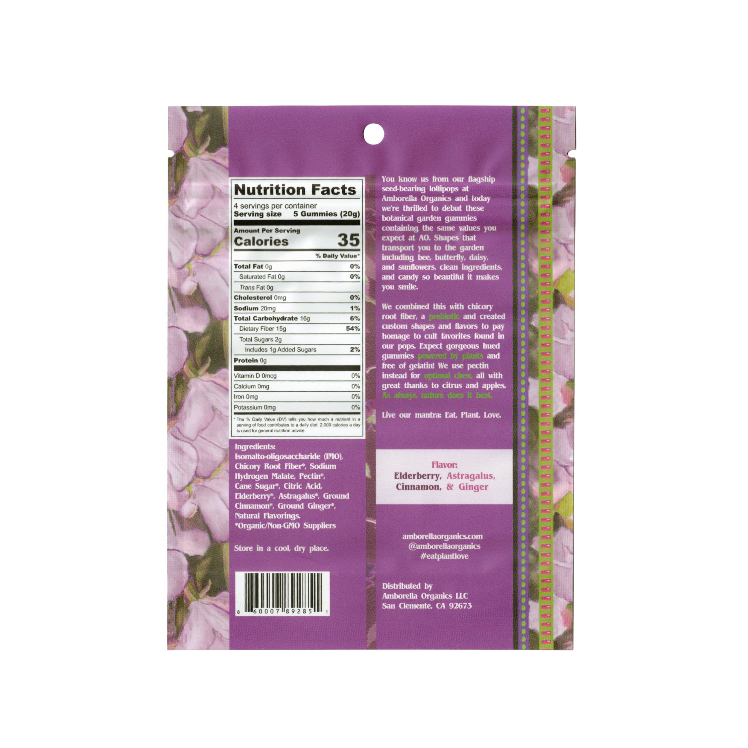 Amborella Organics - Vente Bonbons gélifiés - Garden Gummies : Sureau (2g de sucre, Végan)3