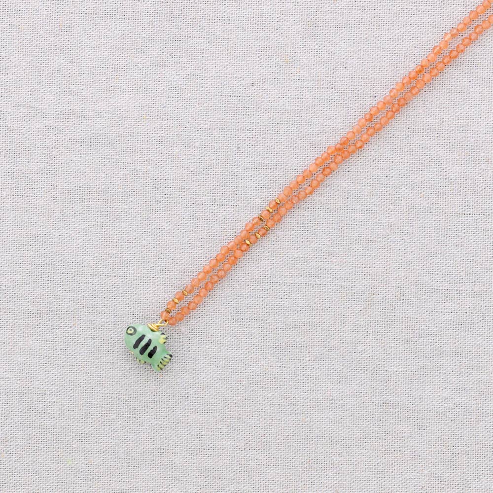 Sonata - Vente Bijoux à boutons pression - Collier ras-du-cou en acier avec pendentif en céramique9